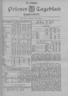 Posener Tageblatt. Handelsblatt 1899.09.15 Jg.38