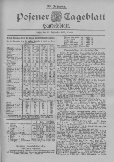 Posener Tageblatt. Handelsblatt 1899.09.21 Jg.38