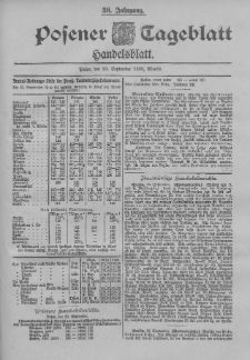 Posener Tageblatt. Handelsblatt 1899.09.23 Jg.38