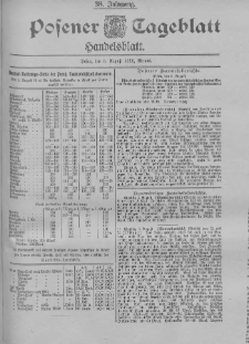 Posener Tageblatt. Handelsblatt 1899.08.05 Jg.38