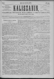 Kaliszanin : gazeta miasta Kalisza i jego okolic