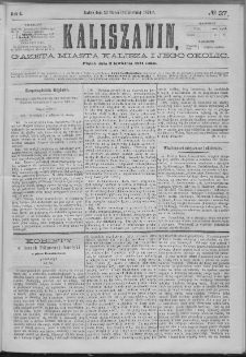 Kaliszanin : gazeta miasta Kalisza i jego okolic