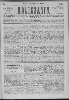 Kaliszanin : gazeta miasta Kalisza i jego okolic