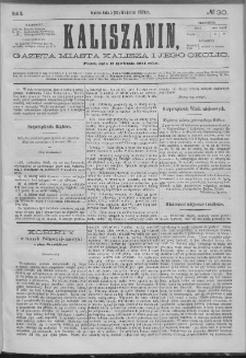 Kaliszanin : gazeta miasta Kalisza i jego okolic