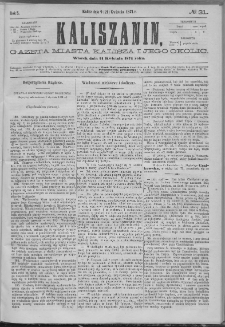 Kaliszanin : gazeta miasta Kalisza i jego okolic