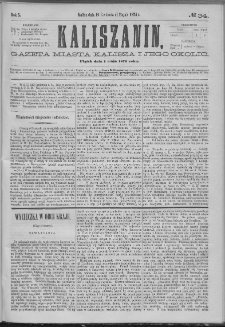 Kaliszanin : gazeta miasta Kalisza i jego okolic