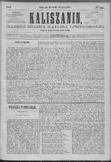 Kaliszanin : gazeta miasta Kalisza i jego okolic