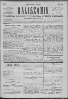 Kaliszanin : gazeta miasta Kalisza i jego okolic