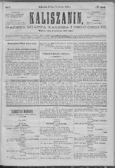 Kaliszanin : gazeta miasta Kalisza i jego okolic