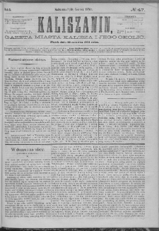 Kaliszanin : gazeta miasta Kalisza i jego okolic