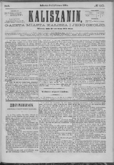 Kaliszanin : gazeta miasta Kalisza i jego okolic