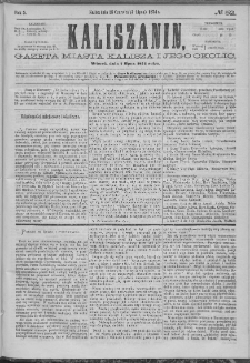 Kaliszanin : gazeta miasta Kalisza i jego okolic