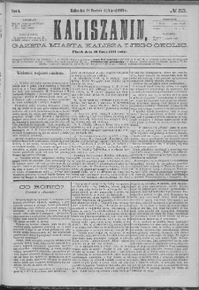 Kaliszanin : gazeta miasta Kalisza i jego okolic