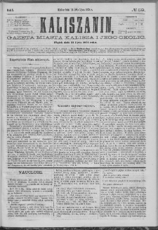 Kaliszanin : gazeta miasta Kalisza i jego okolic