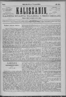 Kaliszanin : gazeta miasta Kalisza i jego okolic