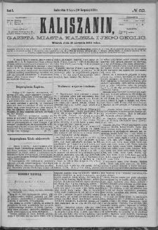 Kaliszanin : gazeta miasta Kalisza i jego okolic