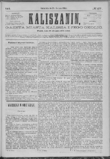 Kaliszanin : gazeta miasta Kalisza i jego okolic