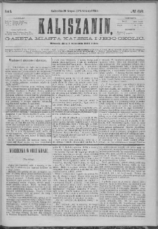 Kaliszanin : gazeta miasta Kalisza i jego okolic