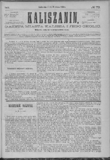 Kaliszanin : gazeta miasta Kalisza i jego okolic