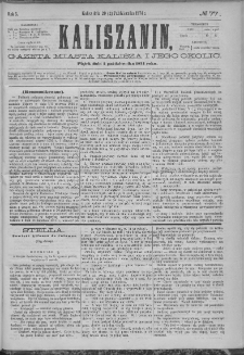 Kaliszanin : gazeta miasta Kalisza i jego okolic