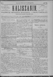 Kaliszanin : gazeta miasta Kalisza i jego okolic