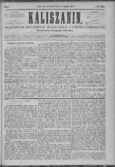 Kaliszanin : gazeta miasta Kalisza i jego okolic