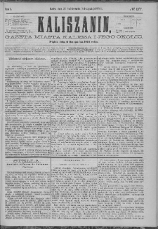 Kaliszanin : gazeta miasta Kalisza i jego okolic