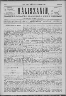 Kaliszanin : gazeta miasta Kalisza i jego okolic