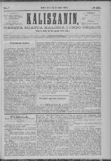 Kaliszanin : gazeta miasta Kalisza i jego okolic