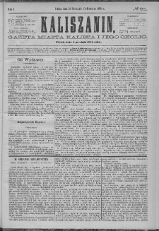 Kaliszanin : gazeta miasta Kalisza i jego okolic
