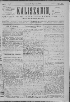 Kaliszanin : gazeta miasta Kalisza i jego okolic