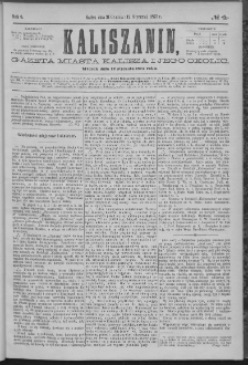 Kaliszanin : gazeta miasta Kalisza i jego okolic