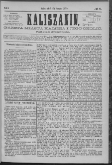 Kaliszanin : gazeta miasta Kalisza i jego okolic