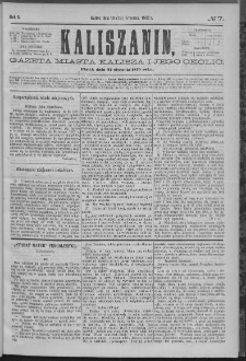 Kaliszanin : gazeta miasta Kalisza i jego okolic