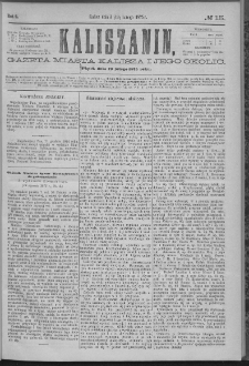 Kaliszanin : gazeta miasta Kalisza i jego okolic
