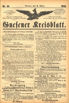 Gnesener Kreisblatt 1902.03.09 Nr20