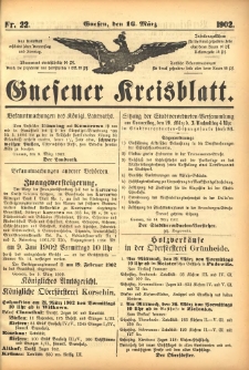 Gnesener Kreisblatt 1902.03.16 Nr22