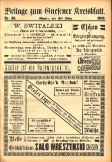 Beilage zum Gnesener Kreisblatt 1902.03.30 Nr26