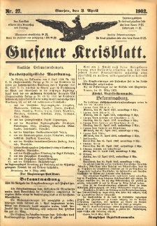 Gnesener Kreisblatt 1902.04.03 Nr27
