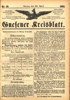 Gnesener Kreisblatt 1902.04.10 Nr29