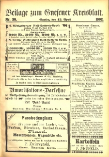 Beilage zum Gnesener Kreisblatt 1902.04.13 Nr30