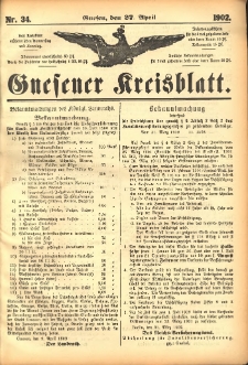 Gnesener Kreisblatt 1902.04.27 Nr34