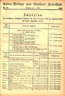 Extra-Beilage zum Gnesener Kreisblatt 1902.05.08 Nr37