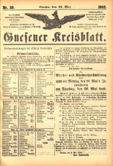 Gnesener Kreisblatt 1902.05.11 Nr38