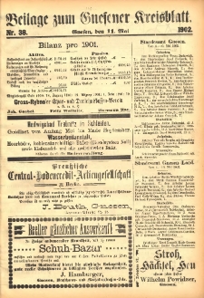 Beilage zum Gnesener Kreisblatt 1902.05.11 Nr38