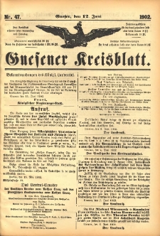 Gnesener Kreisblatt 1902.06.12 Nr47