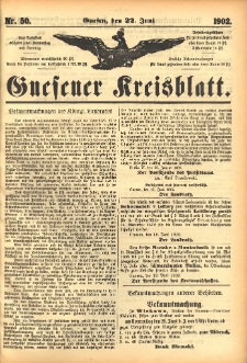 Gnesener Kreisblatt 1902.06.22 Nr50