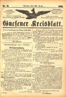 Gnesener Kreisblatt 1902.06.26 Nr51