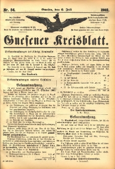 Gnesener Kreisblatt 1902.07.06 Nr54