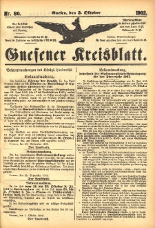 Gnesener Kreisblatt 1902.10.05 Nr80